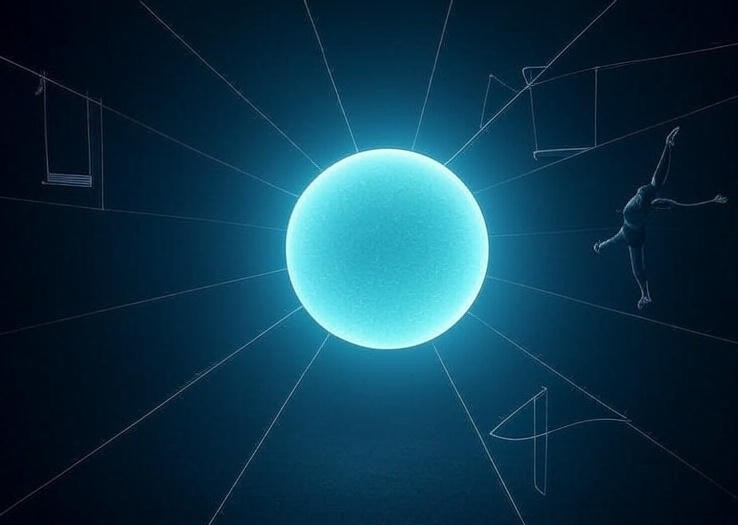 Abstract image representing objective truth in sports training.